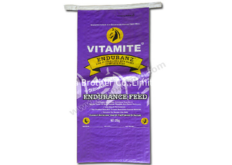 China Heavy Duty Woven Custom Printed Feed Bags , PP Feed Bags Tear Resistant supplier
